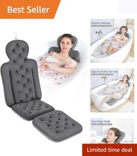 Bath Cushion, Full Body Bathtub Pillow with 160 Suction Cups, Bath Mat for He...