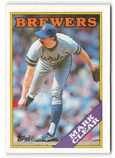 1988 Topps #742 Mark Clear Milwaukee Brewers