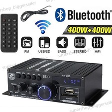 800W 2 Channel Bluetooth Mini HIFI Power Amplifier Audio Stereo Amp Home Car FM