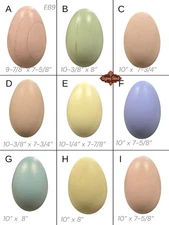 9 Empty VTG 9-10” XL Blown Goose Eggs  Painted Shell Pysanky Butterk Two Hole