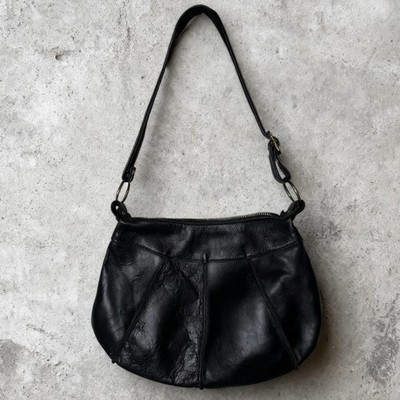 DANDY Leather Hobo Shoulder Bag Purse Boho Bohemian Streetwear Black