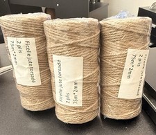 Jute Twine String Hemp Rope - 738 Feet 2Mm 2 Ply Natural Burlap Cord Rolls DIY
