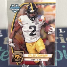 #112 Kaleb Johnson Iowa Hawkeyes 2024 Bowman U Chrome Football Base Card AT1