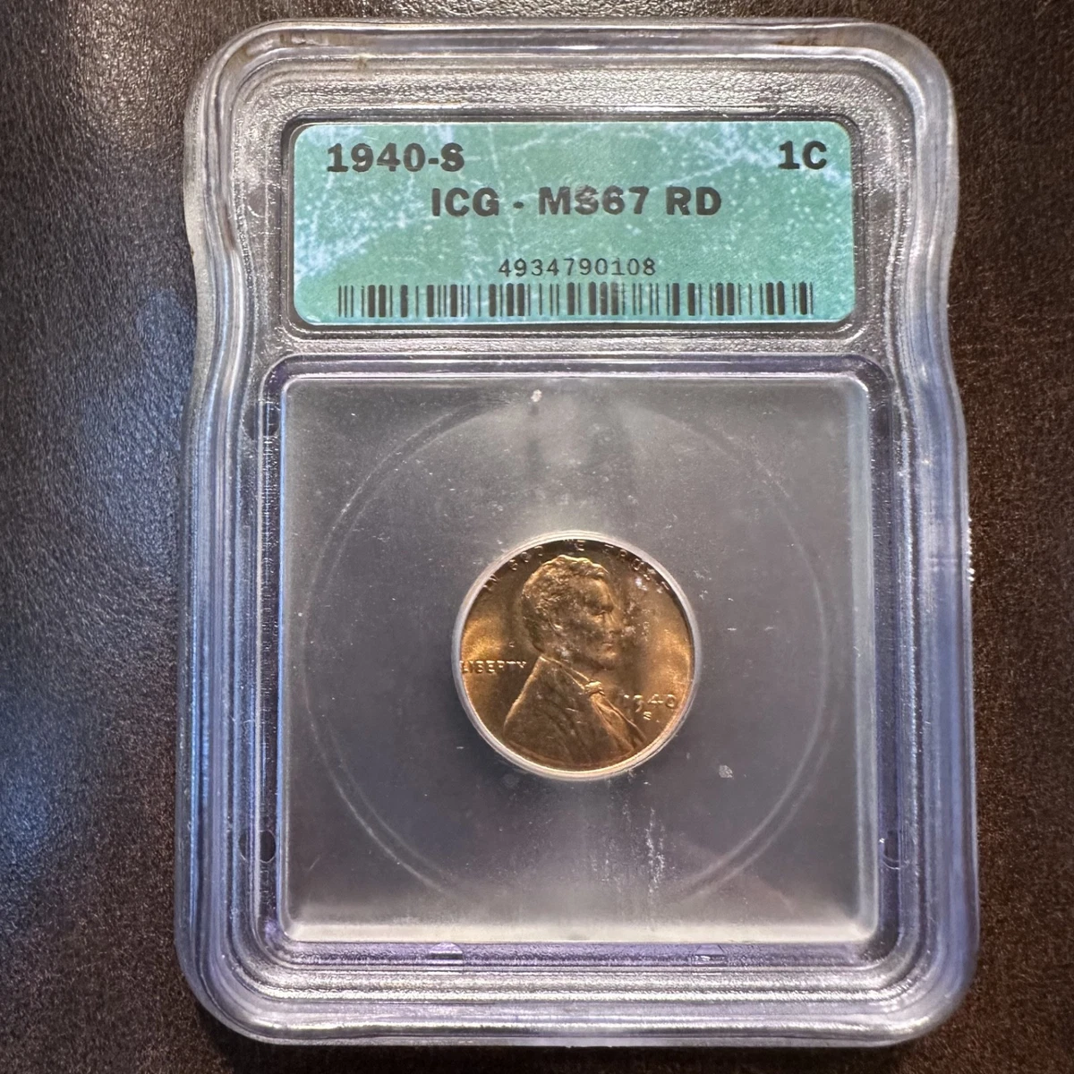 MS 67 Graded 1940 Year Lincoln Wheat US Small Cents (1909-1958