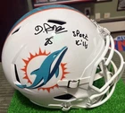 DE’VON ACHANE Signed Full-Size Replica Speed Dolphins Helmet SPEED KILLS Beckett