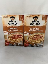 2x Quaker Instant Oatmeal Caramel Macchiato Flavor 9.8oz Boxes - Limited Edition