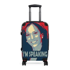 Kamala Harris Suitcase | Political Portrait Luggage