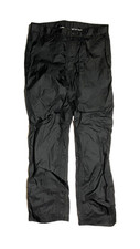 EDDIE BAUER Black 100 Nylon WINDBREAKER RAIN PANTS Outdoor Hike Gear Men's M