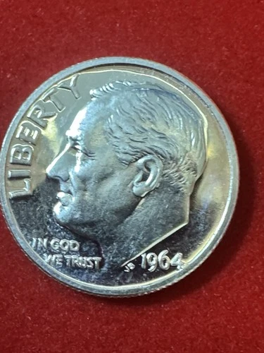 1964 Gem Proof Roosevelt  Silver Dime. "Free Shipping"