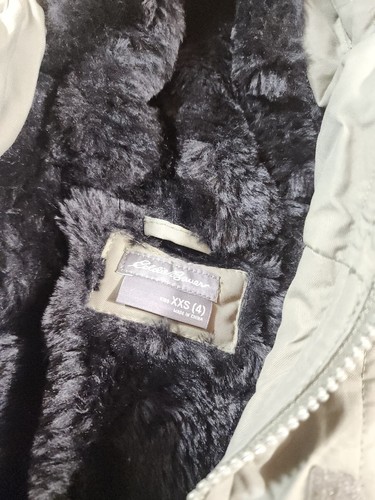 Eddie Bauer Jacket/Parka Boy Faux Fur Trim & Lined Hood Down Insulated XXS(4) - Picture 3 of 11