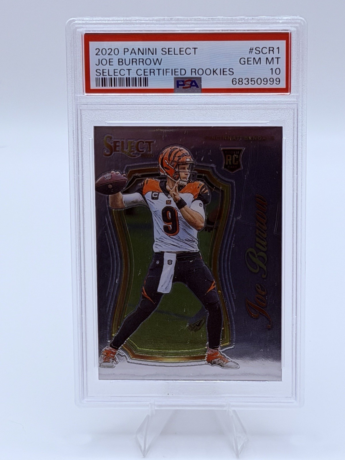 Joe Burrow (RC) - 2020 Panini Select - Select Certified Rookies #SCR-1 - PSA 10 view 3