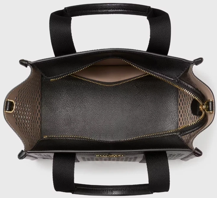 Kate Spade Kip Black Perforated Leather Tote Bag KL055 Purse Handbag - Image 4 of 4