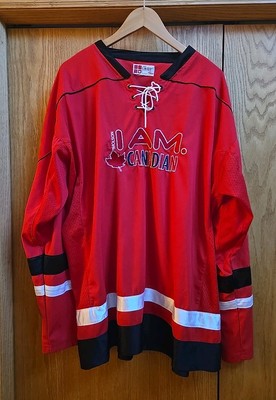 Vintage 1990s Molson Canadian Beer ''I Am Canadian'' Hockey Jersey Mens SZ XXLARGE