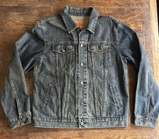 Vintage 1969 Gap Denim Jean Jacket Mens L Trucker Medium Wash Blue Y2K Biker