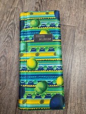 Vintage Photo Album Japan 1950s 3.5" Square Pictures Blue Green Spiral Bound