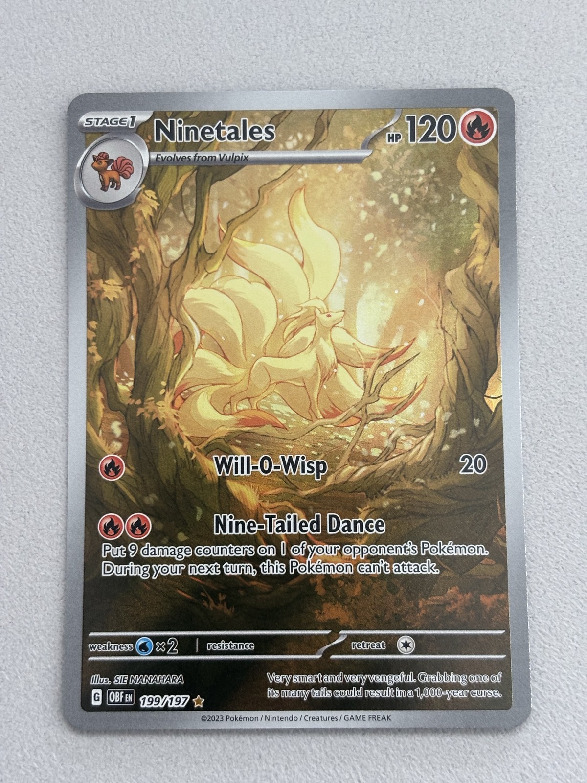 Ninetales - Pokemon Obsidian Flames #199 NM