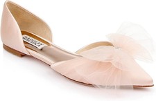 Badgley Mischka size 6.5 Fergie Tulle Pointed Toe Flat NEW 