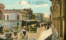 Commission House District, Front Street, Portland,Oregon Postcard c1907  N