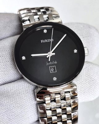 Rado Florence Quartz 30mm Black Dial With Diamonds SS Women's