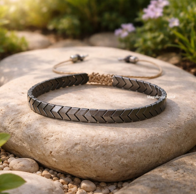 Hematite Men's Bracelet Energy Protection Men Jewelry Healing Crystal Stone Gift