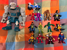 Imaginext Playskool DC Marvel Lot 13 Figures Motorcycle Doomsday Batman
