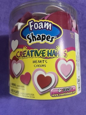 Creative Hands Heart Foam Shapes 6 Oz Various Colors & Sizes Valentines Day