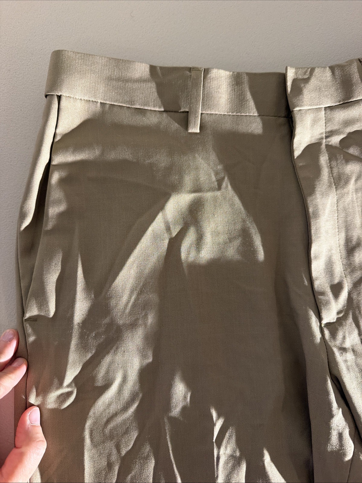 Haggar Men's 32 x 32 Tan Flat Front Premium Stretch Dress Pants Slacks image 3