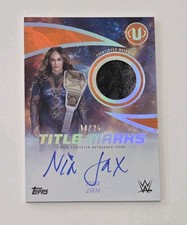 2025 Topps WWE Universe NIA JAX TITLE MARKS ON CARD AUTO RELIC ORANGE SSP /25