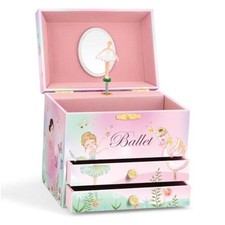 Musical Jewelry Box for Girls - Ballet Ballerina Theme with Ballet Girl4
