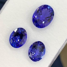 3 Pcs Natural Diamond CERTIFIED D Grade Oval Cut VVS1/9 mm Blue Gemstone