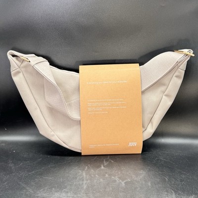 July Everyday Crescent Bag Canvas Purse Khaki Crossbody  display picture 1