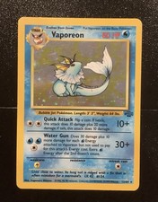 Pokémon Vaporeon Holo Rare Jungle 12/64 WOTC Vintage 1999 on eBay