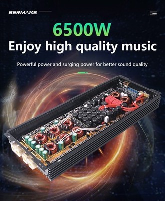Competition grade 6500W mono car audio amplifier 0.5 Ohm Stable Car Audio Amp