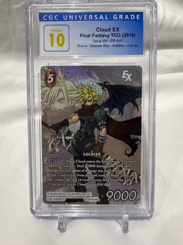 Final Fantasy TCG FFTCG Cloud Full Art Promo PR-044/8-006L CGC Pristine 10