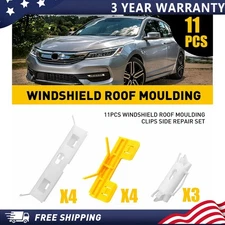NEW 11pcs Windshield Roof Moulding Clips Repair Set For Honda Civic Accord Acura