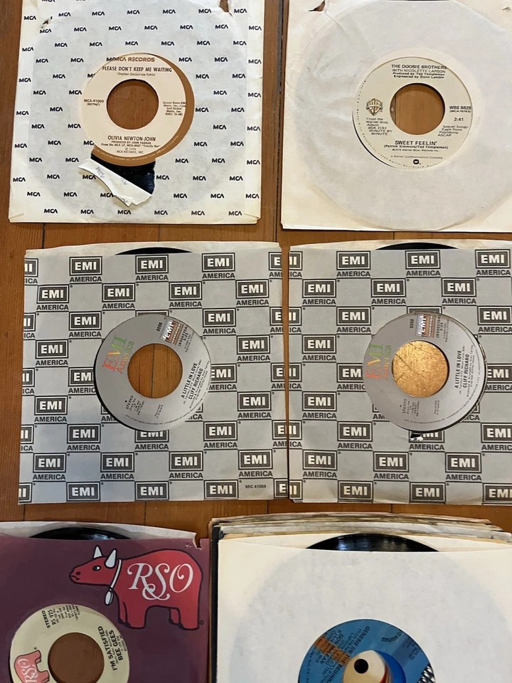 Lot Of 21 Vinyl 45 Records Blondie Eagles Pop Rock Vintage Singles - Image 2 of 4