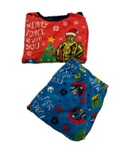 Star Wars Pajama Set Top Bottom L/G 12-14 Sleepwear Christmas Holiday Comfy Soft