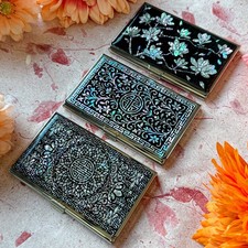 Mother of pearl Pocket Business Card Holde ID Case Credit Card Wallet Gift