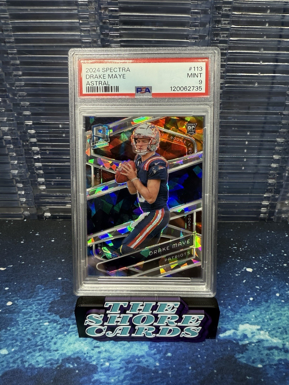 2024 Panini Spectra Drake Maye RC Astral Prizm /40 #3 Patriots Rookie SSP Serial