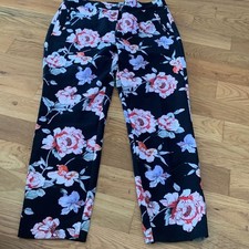 Adrianna Papell Size 12 Flower Printed Kate Fit Pants