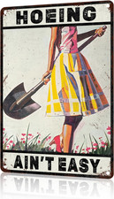 Gardening Because Murder Is Wrong Retro Metal Sign for Garden Club Outdoor Indoo