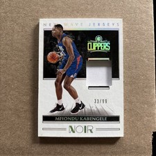 2019-20 Panini Noir - New Wave Jerseys Mfiondu Kabengele #NW-MFK /99 (MEM, RC)