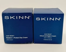 Skinn Age Reset Advanced Night Cream  & Restore + Protect Day Crean 1.7 Oz DUO