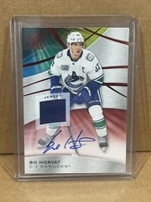 Bo Horvat Auto Jersey Vancouver Canucks 2019-20 Upper Deck SP Game Used (SC)