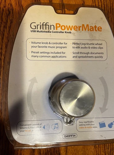 NOS NEW SEALED Griffin PowerMate Click + Spin USB Controller Knob for MAC/PC