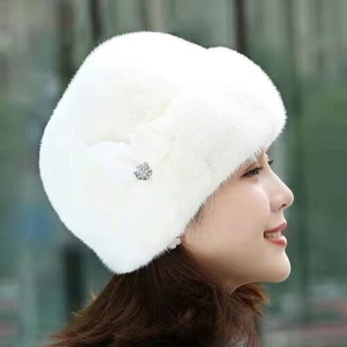 Winter Warm Hat Soft Fluffy Faux Fur Trimmed Caps Fashion Beanie Hat Gifts R2 - Bild 6 von 14
