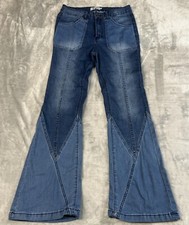 Crazy Train Jeans Two Toned Flare Denim Women...