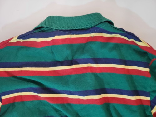 Vintage Izod Lacoste Shirt Youth X Large Size 18 Green Striped Long Sleeve XL - Picture 4 of 10