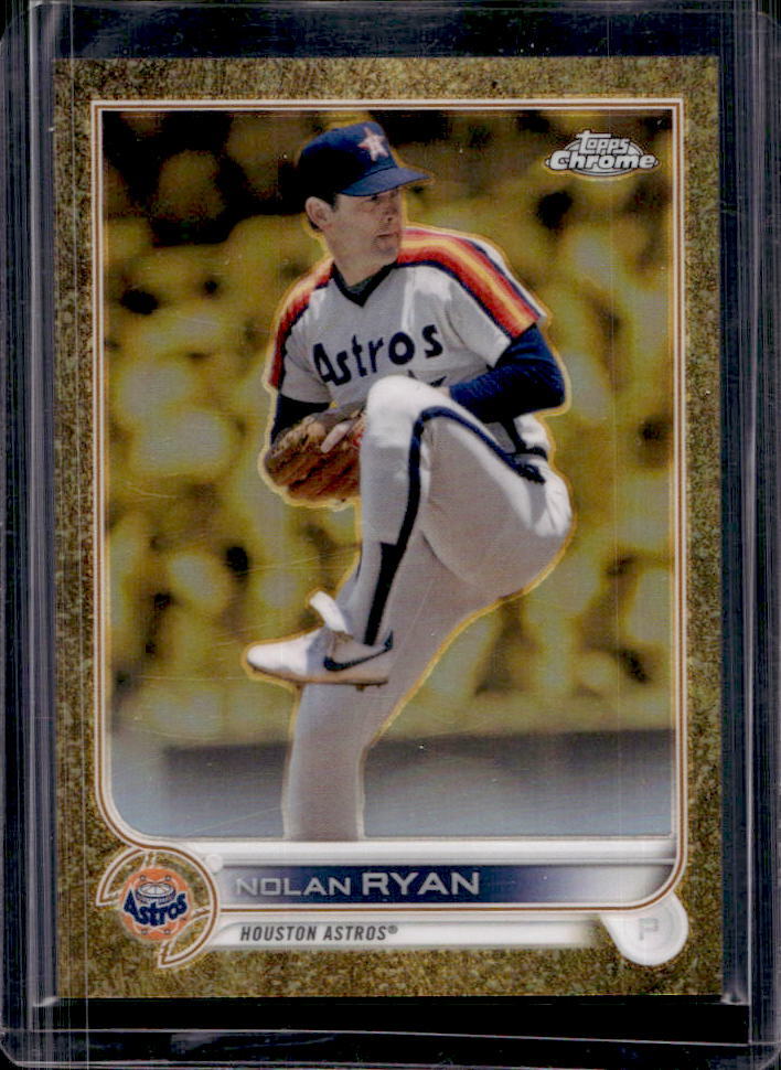 2022 Topps Chrome Gilded Nolan Ryan Gold Etch Refractor #82/99 Astros