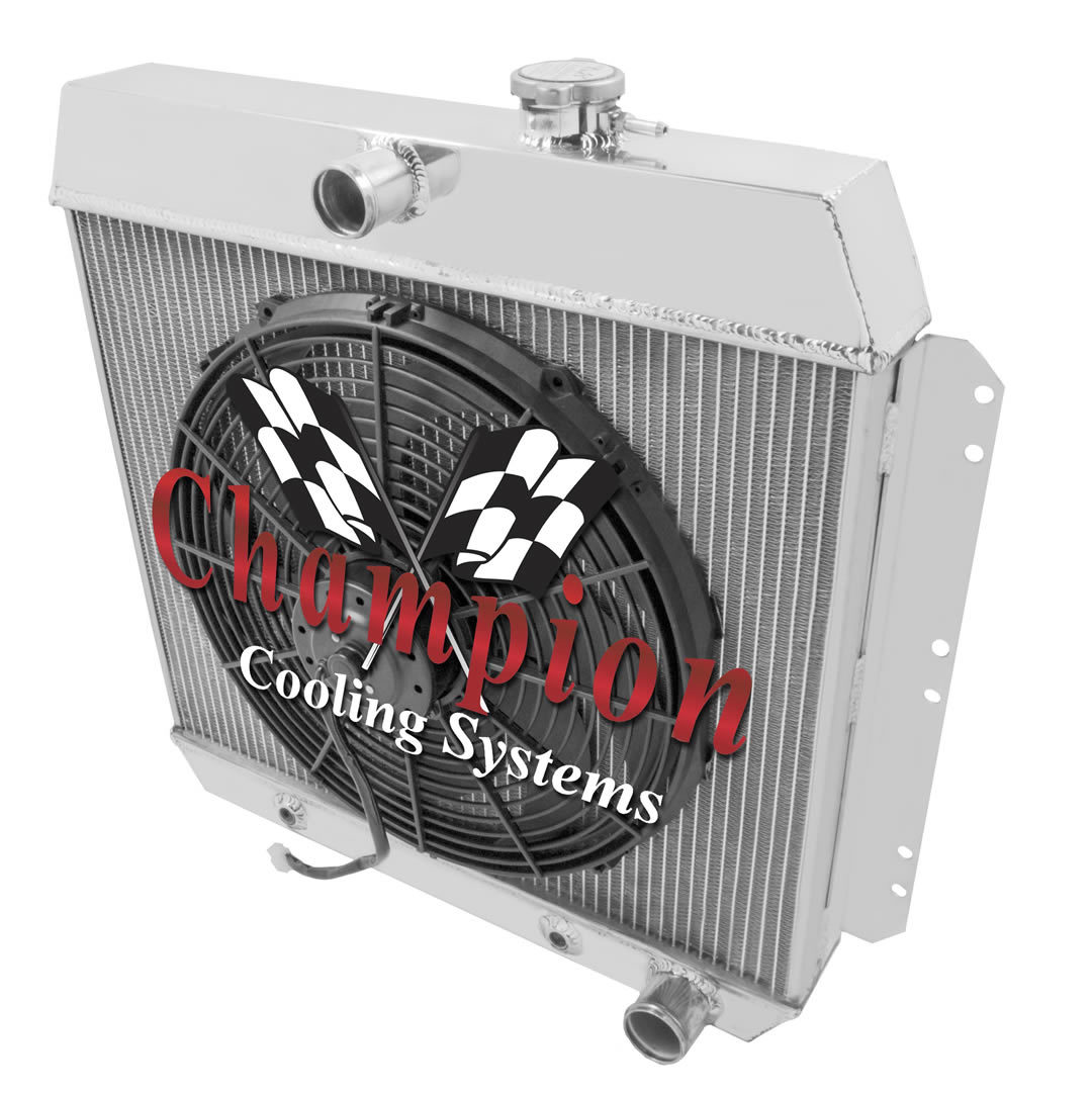 ER Champion 2 Row Radiator W/ 16 Fan for 1949 - 1954 Chevrolet Cars #EC4954